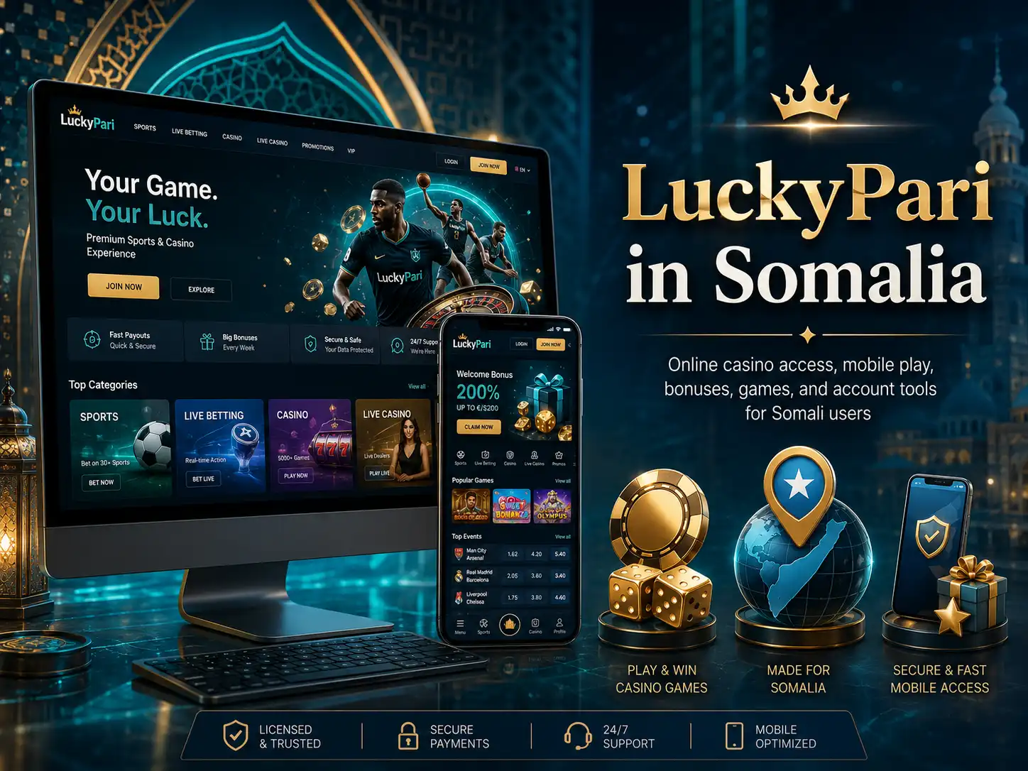 Luckypari Online Casino And Sports Betting In Somalia