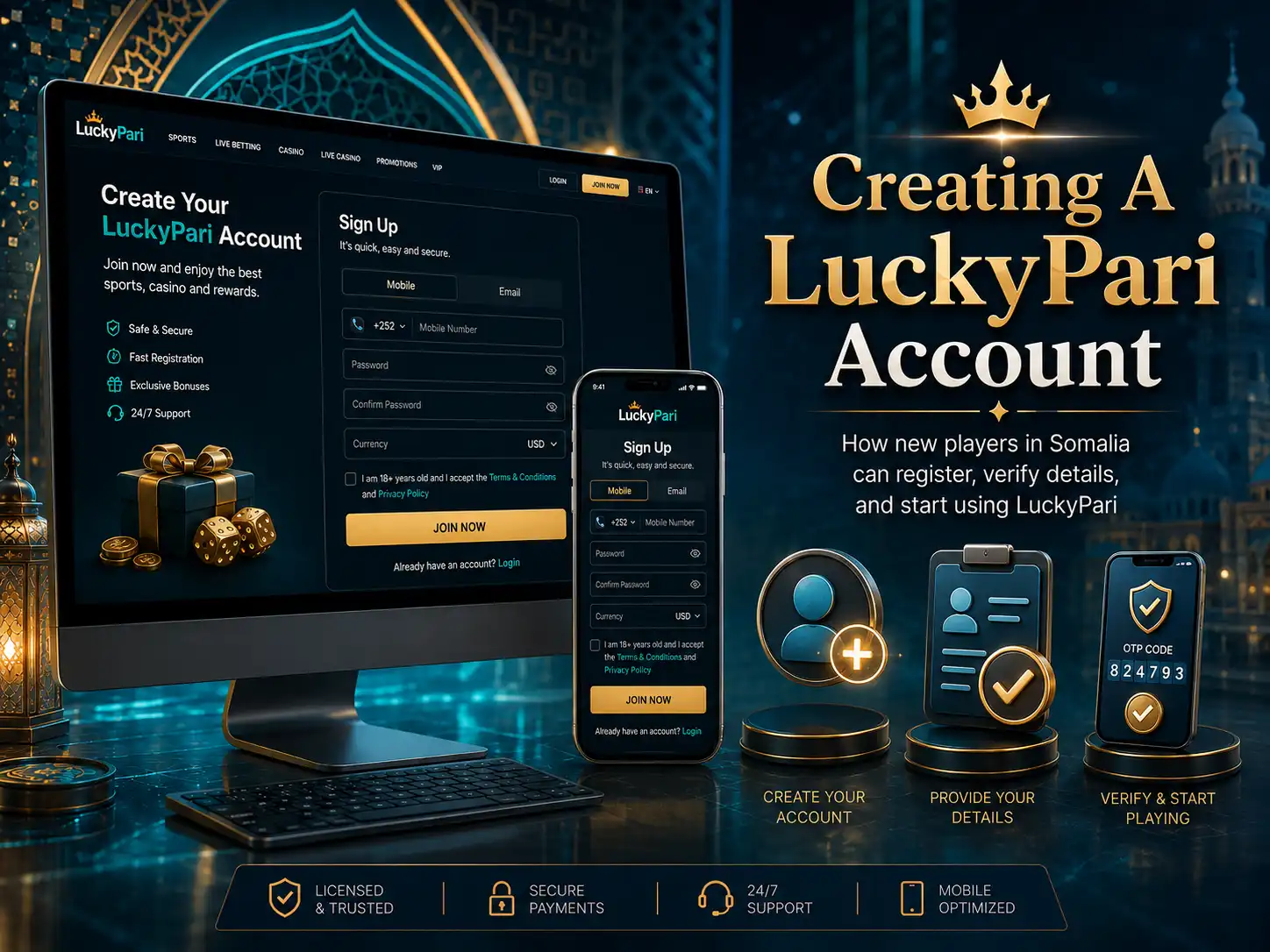 Creating A LuckyPari Account