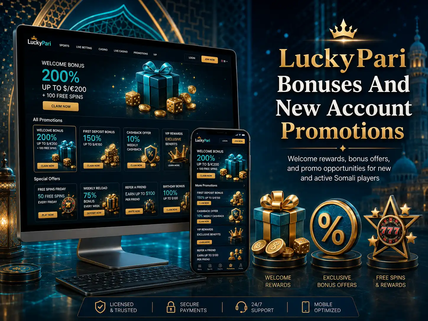 LuckyPari Bonuses And New Account Promotions