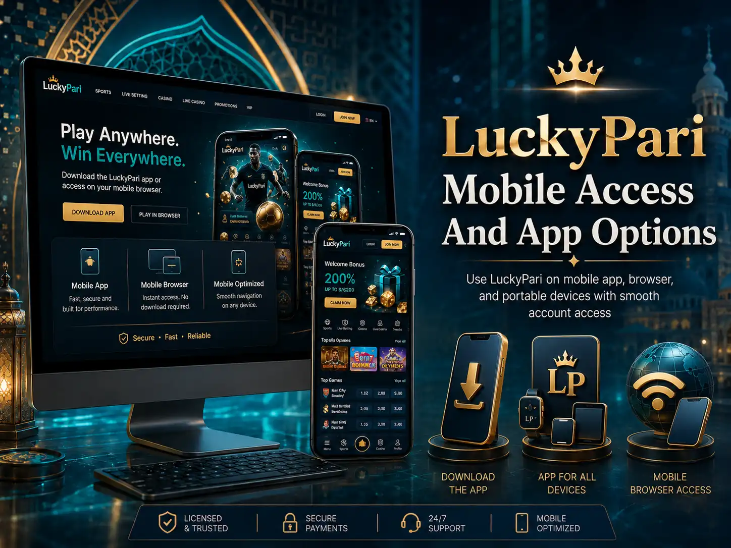 LuckyPari Mobile Access And App Options